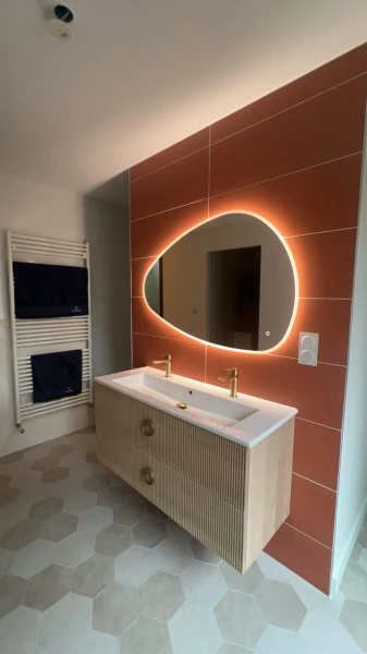 pose de meuble de salle de bain